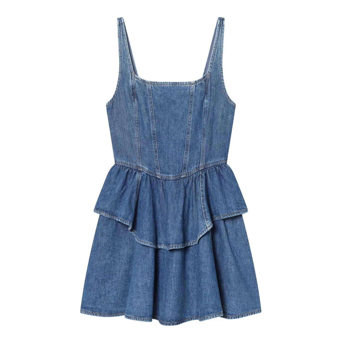 French waist cinching slimming versatile dress