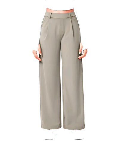 Women's High-Waist Straight-Leg Pocket Casual Outdoor Trousers