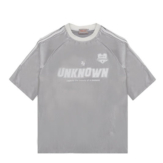 Retro summer three bar raglan half sleeved top
