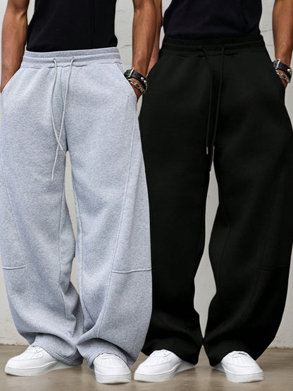 Men's Sweatpants American Style Heavyweight Straight-Leg Casual Trousers