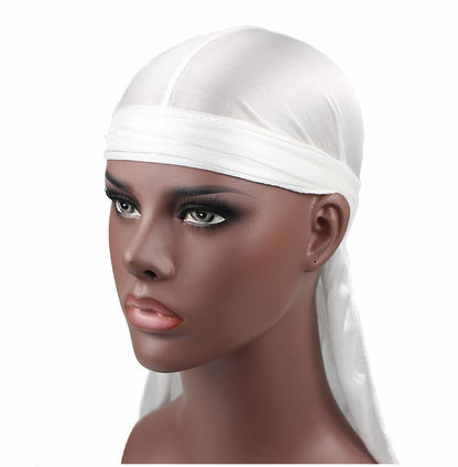 Silk satin long braided hair pirate hat