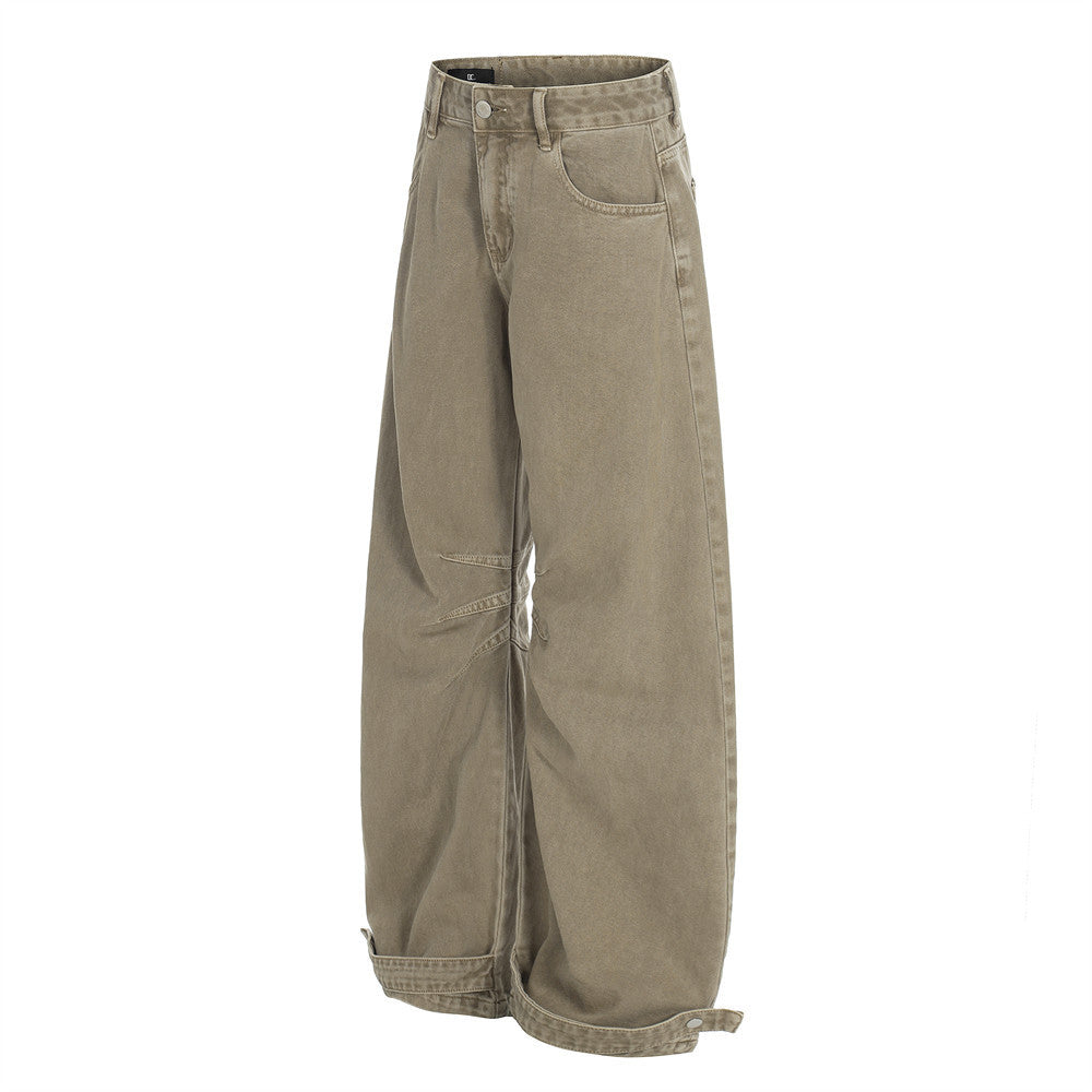 Losse broek met wijde pijpen