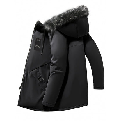 Men's mid-length jacket coat