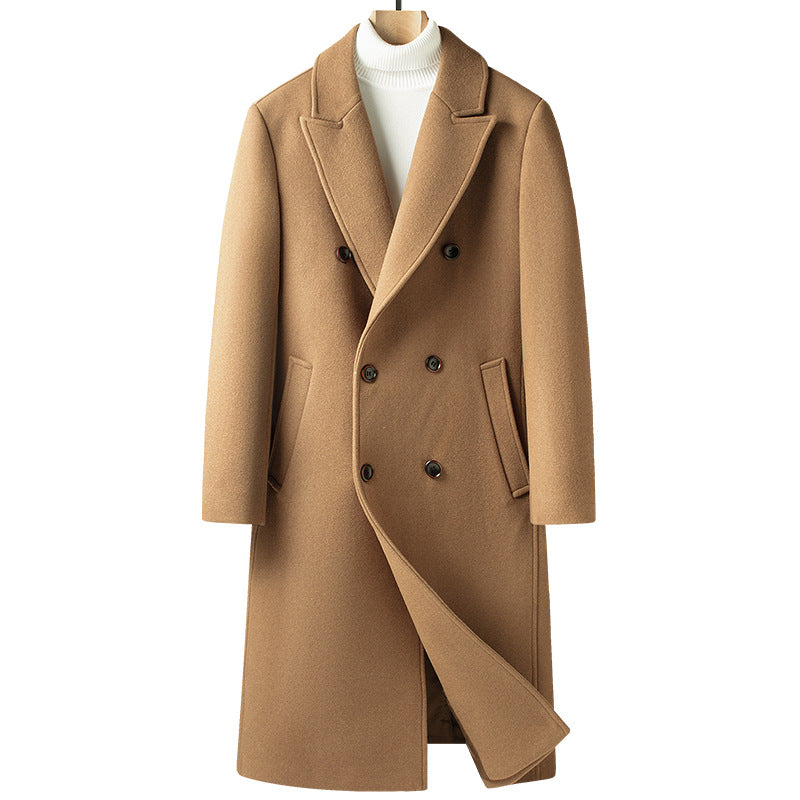 Men's double-breasted wool coat - thick and long? jacket