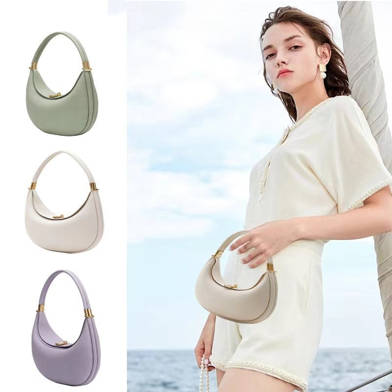 Middelgrote leren handtas Klassiek Selenodont-design