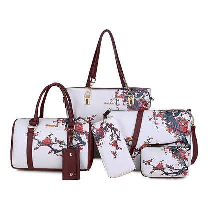 Graffiti Print PU Crossbody Bag Set