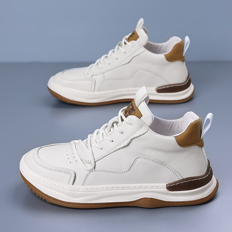 Casual leren sneakers hoge of lage model voor heren