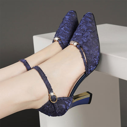 Dames satijnen feestelijke pumps