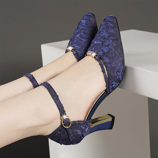 Dames satijnen feestelijke pumps