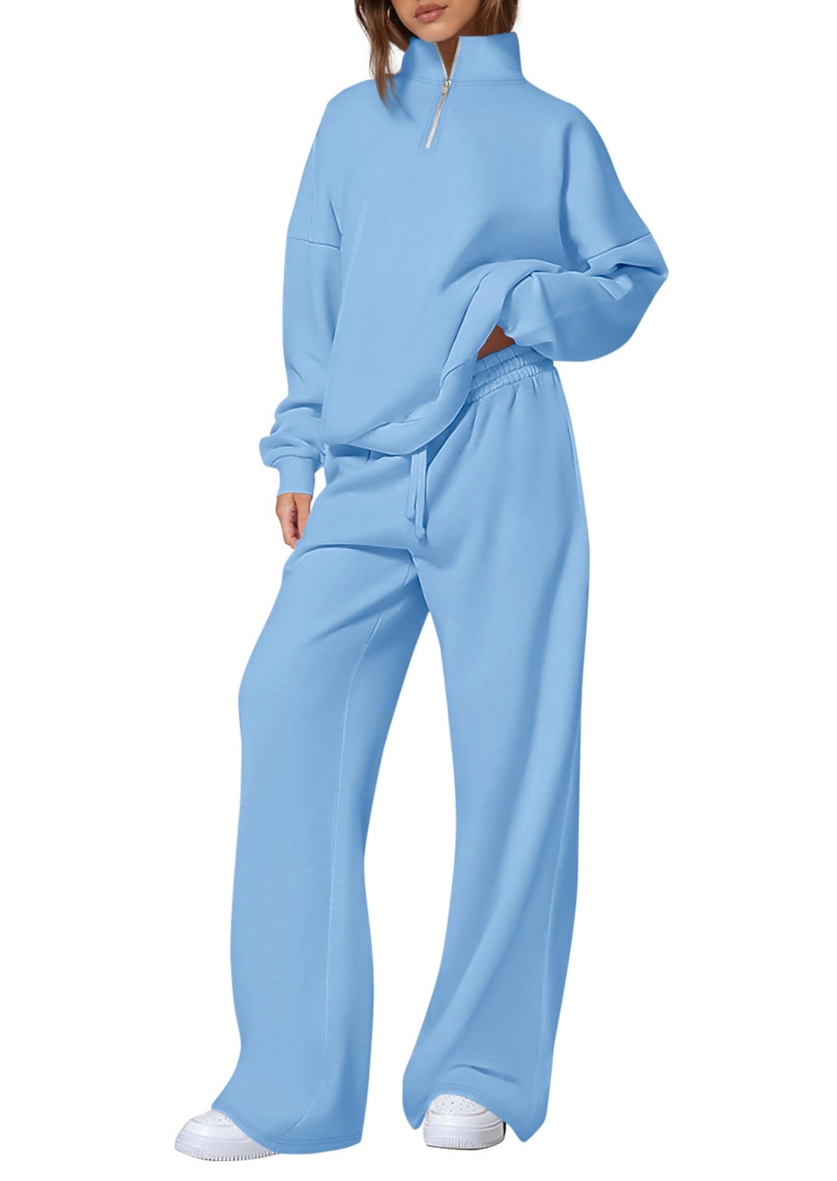 Women's Half-Zip Sweatshirt and Pants Set