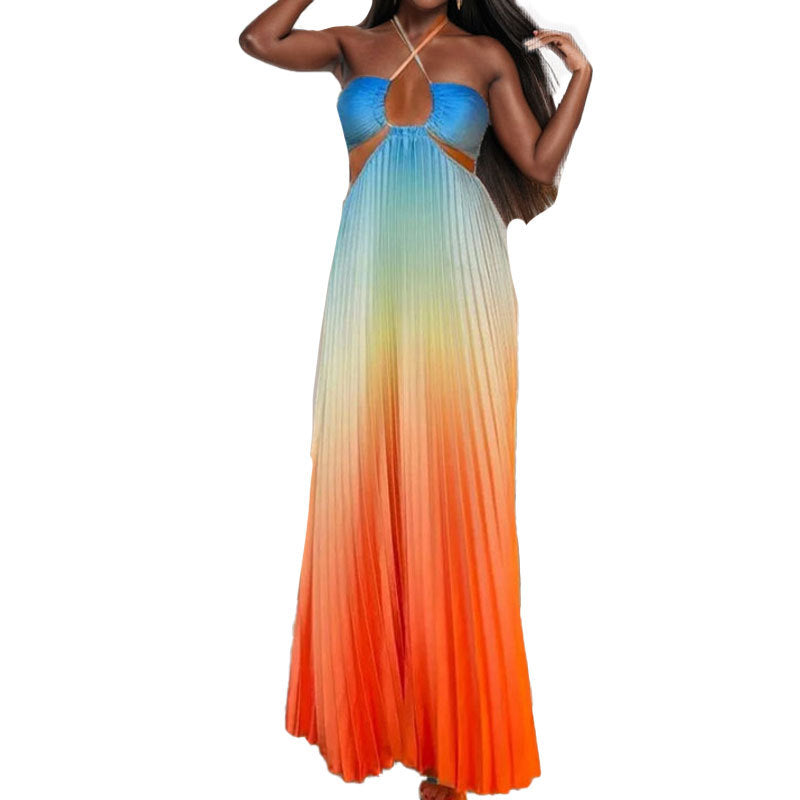 Elegant Hollow Out Gradient Dress