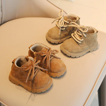 Children's fleece soft-soled Martens boots