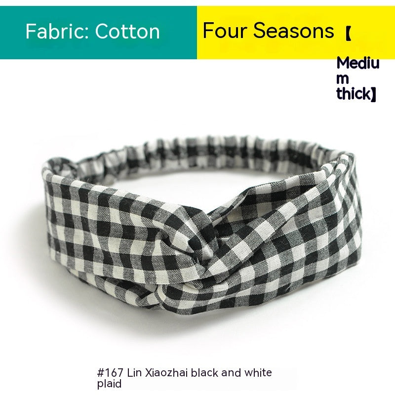 Elastische gekruiste chiffon hoofdband in Boheemse stijl