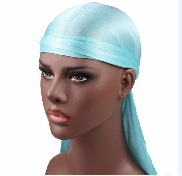 Silk satin long braided hair pirate hat