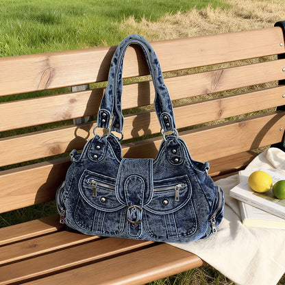 Retro Denim Women Shoulder Bag