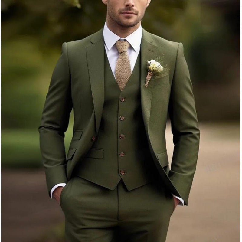 Mens Three Piece Suit Set