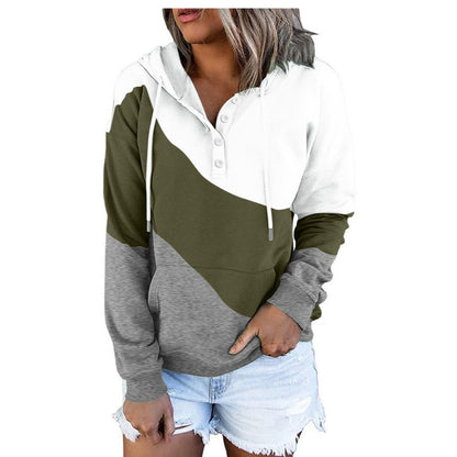Colorblock casual hoodie voor dames