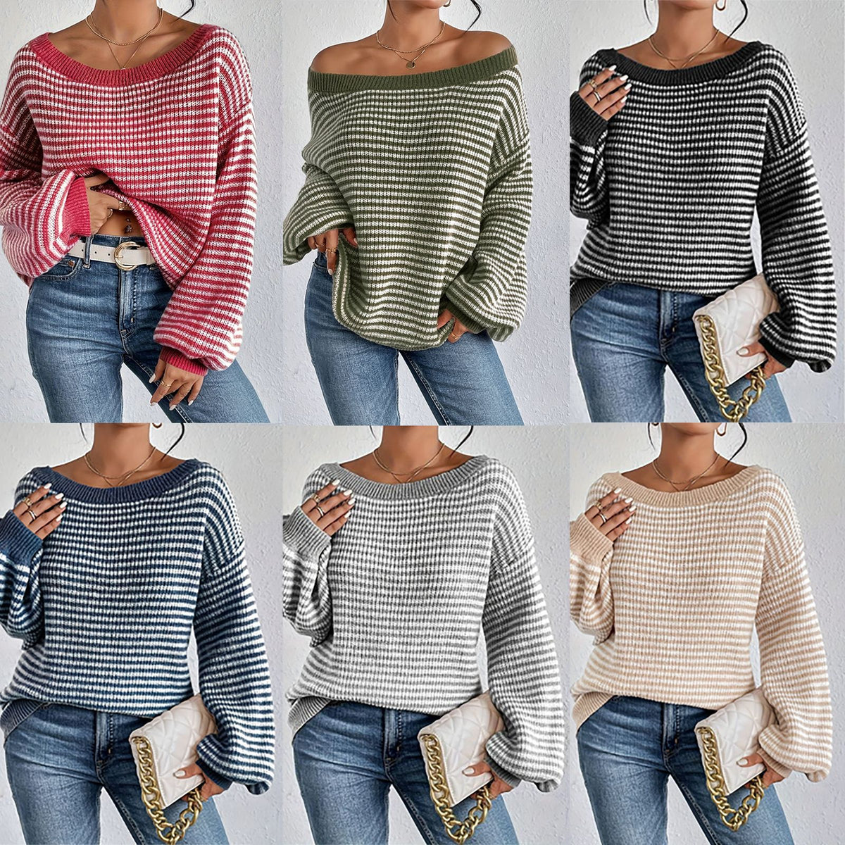 Womens OffShoulder Knit Sweater