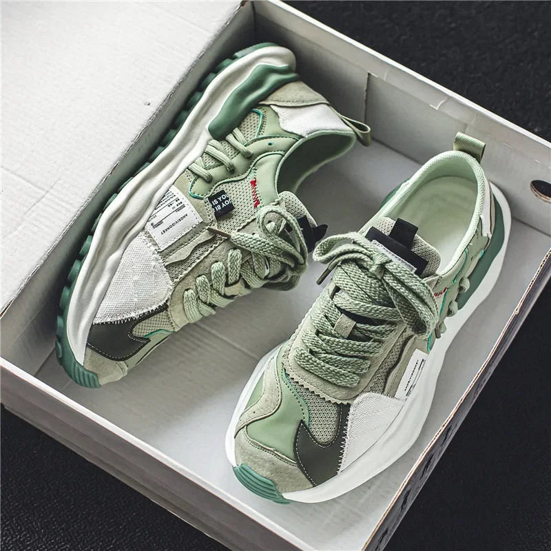 Men's Sneakers  New Casual Shoes for Men Versatile Outdoor Breathable Running Shoes Mesh Lace Up Male Flats Tenis Masculino
