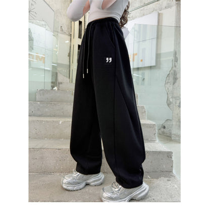 Casual katoenen meisjes broek met wijde pijpen