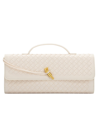 Soft Handmade Woven PU Leather Organ Crossbody Bag