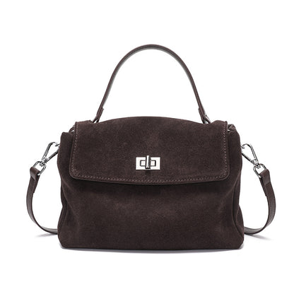 Genuine Leather Suede Crossbody Handbag