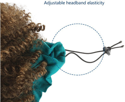 Synthetic fluffy short curly hair headband wig