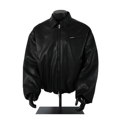 Leather jacket and cotton jacket