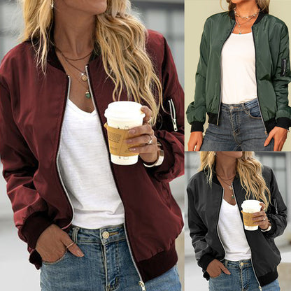 Womens Casual Zipper Jacket