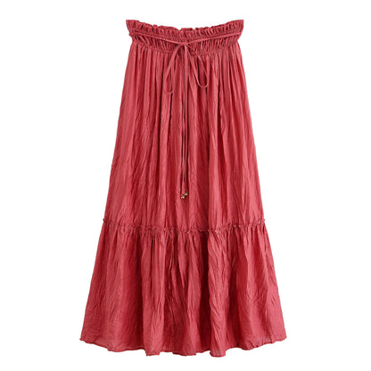 Women's pleated short top+pleated skirt set
