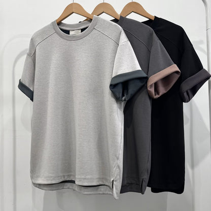 T-shirt met korte mouwen en ronde hals
