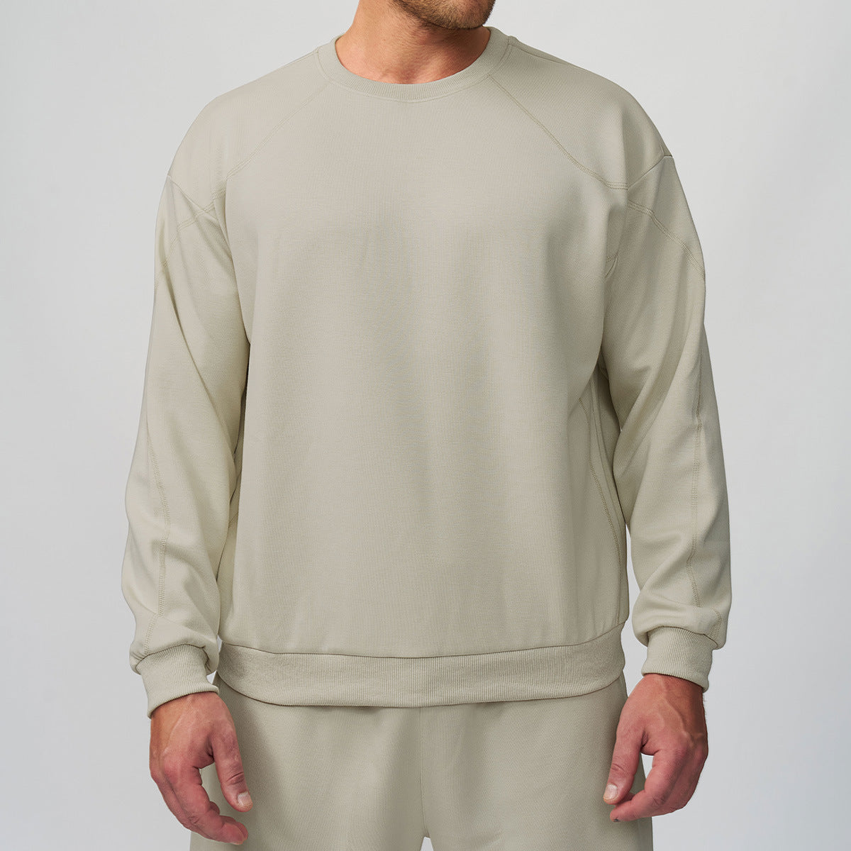 Heren losse sweatshirt met ronde hals