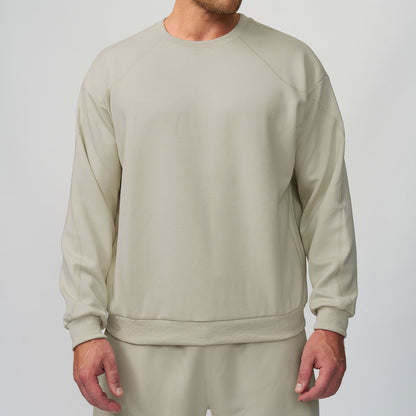 Heren losse sweatshirt met ronde hals