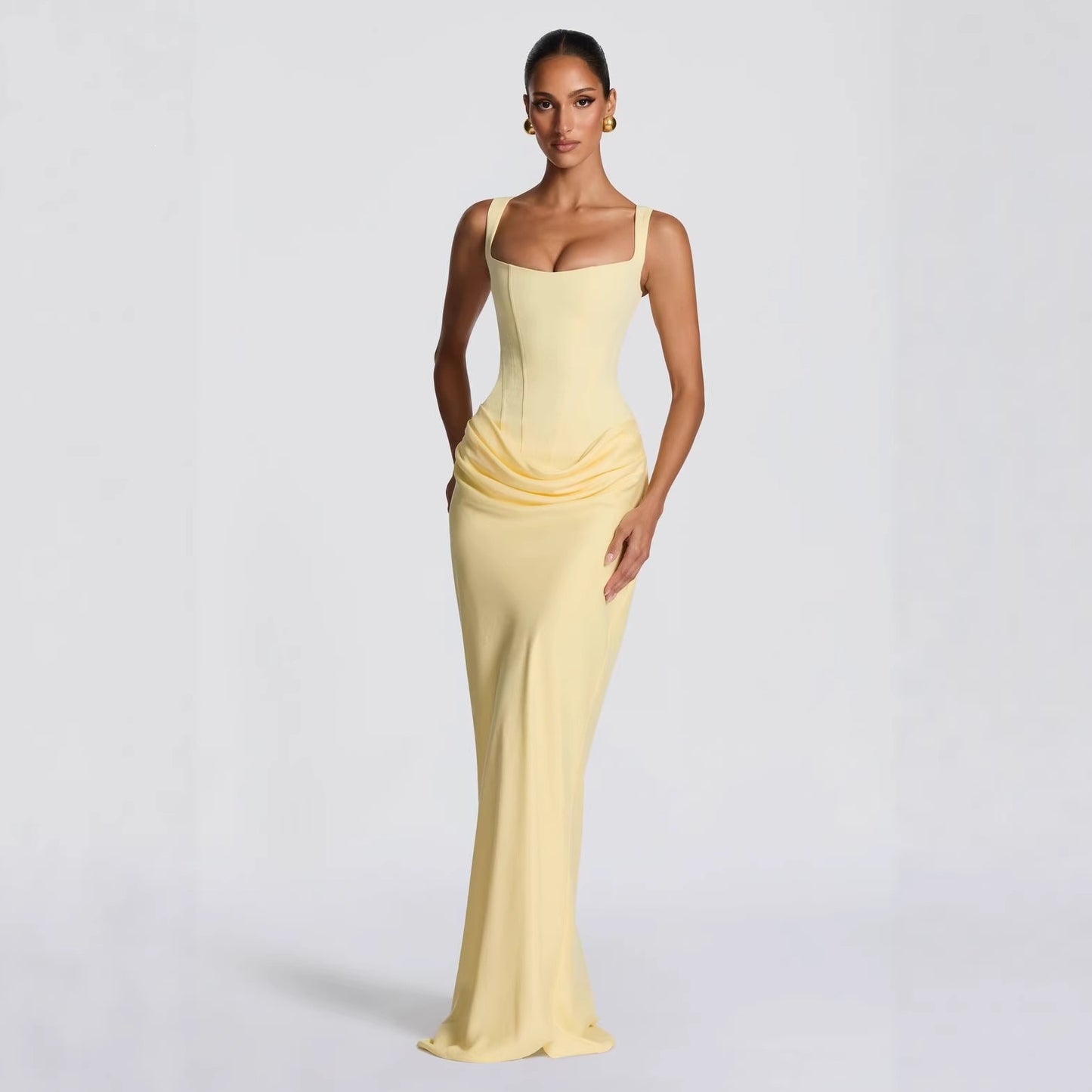 Nauwsluitende gebreide jurk met fishtail-rok voor dames