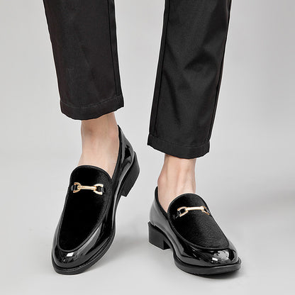 Glanzende schoenen van fluweel en lakleer lichtgewicht trendy veelzijdig en casual