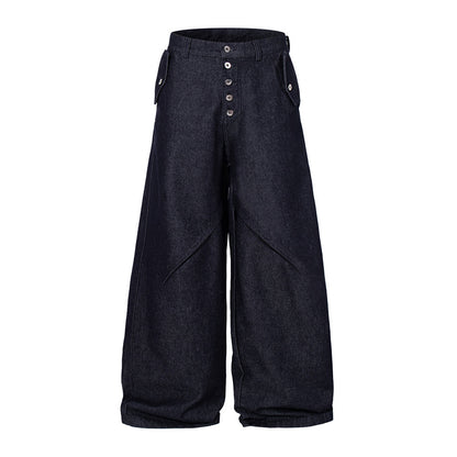 Mens Denim Wide Leg Pants
