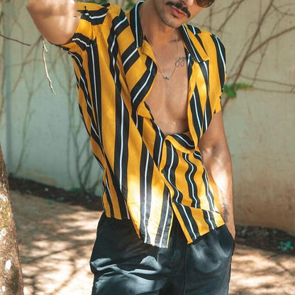 Zachte gestreepte overhemd voor heren