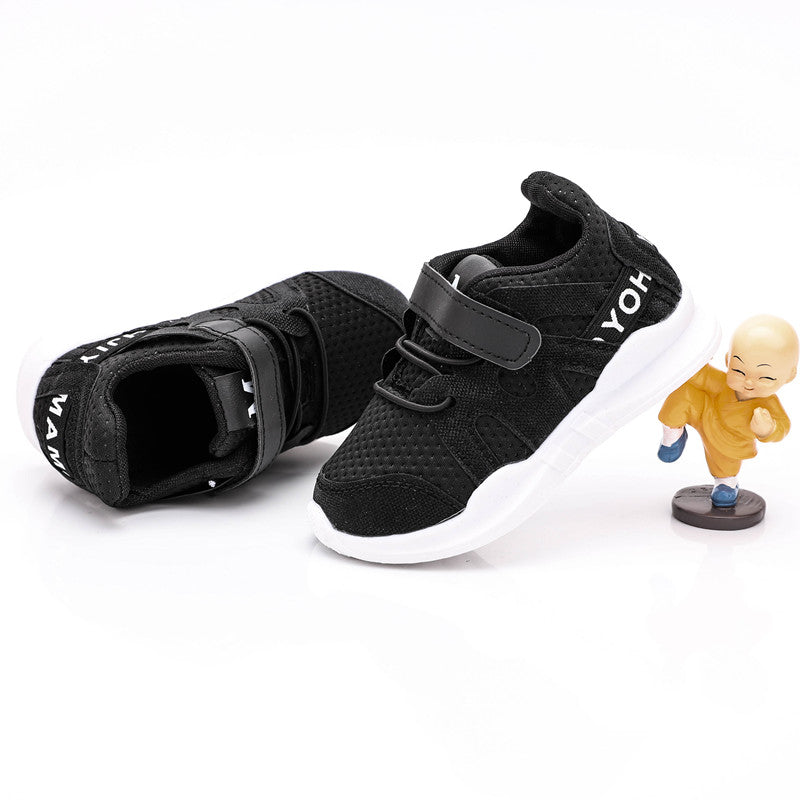 Autumn new fashionable net breathable pink leisure sports running shoes for girls white shoes for boys brand kids shoes