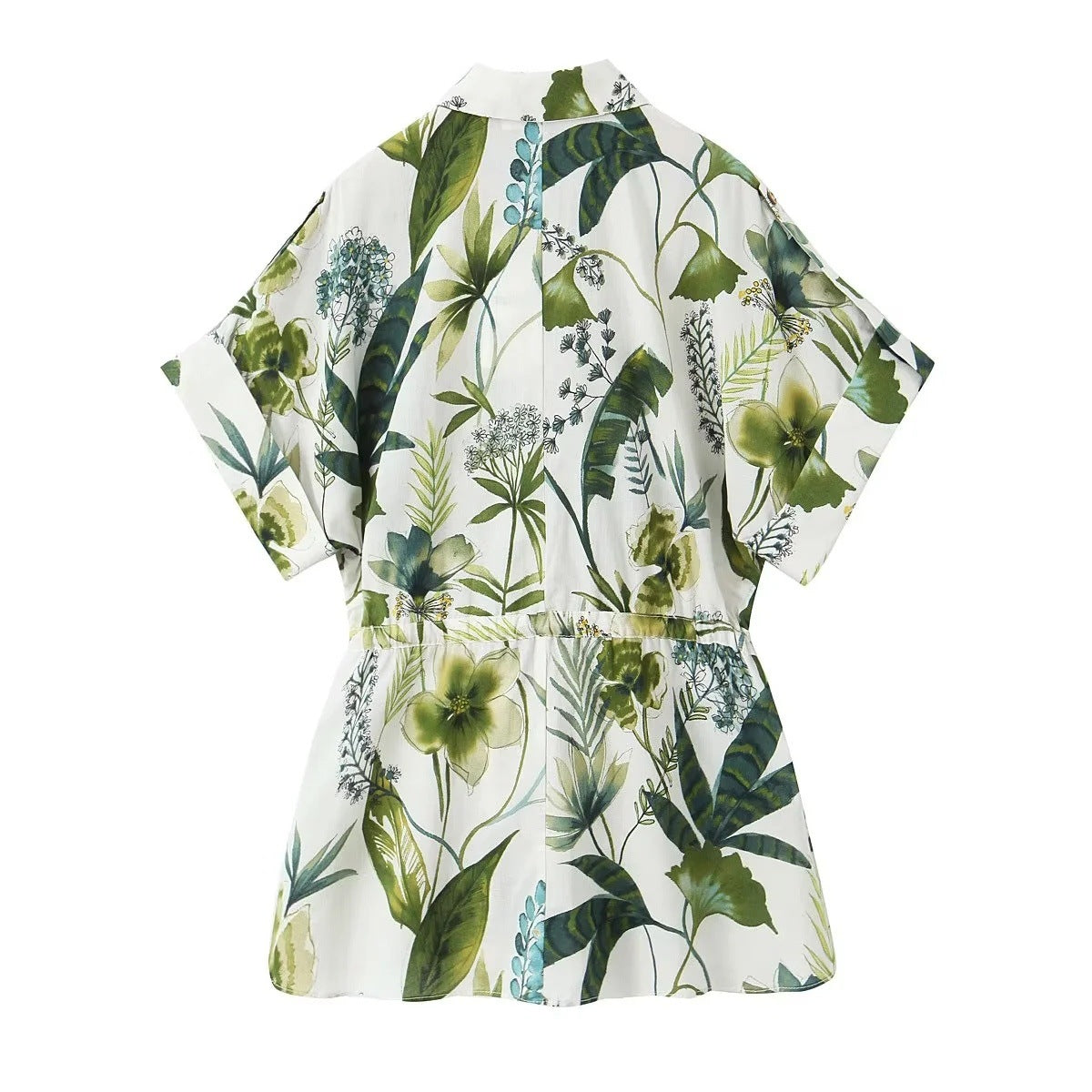 Women's Printed Shirt + Straight Leg Pants Set