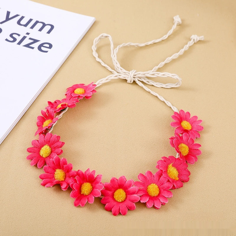 Zonnebloem Bohemian Vlecht Haarband