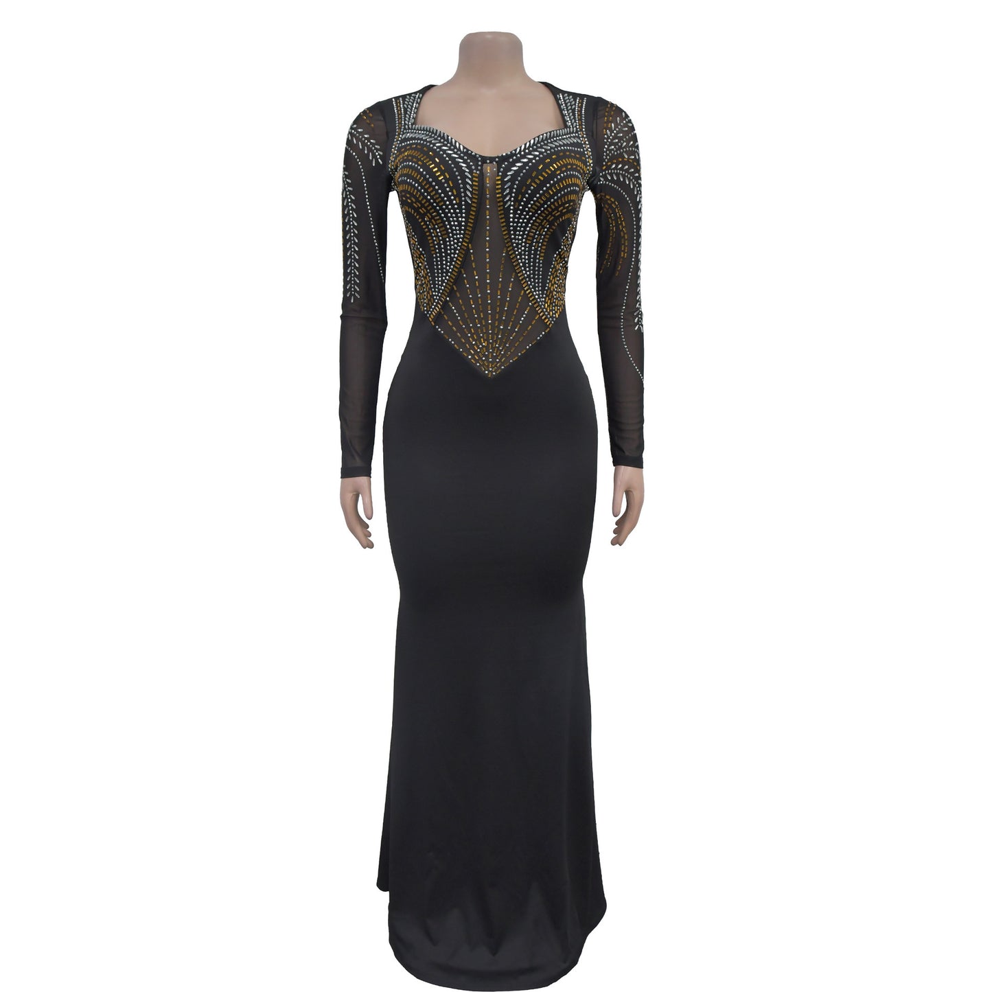 Women's Clothing Hot-Selling New Fashion Solid Color Hot Diamond Waist Sexy Hip-Hugging Dress
