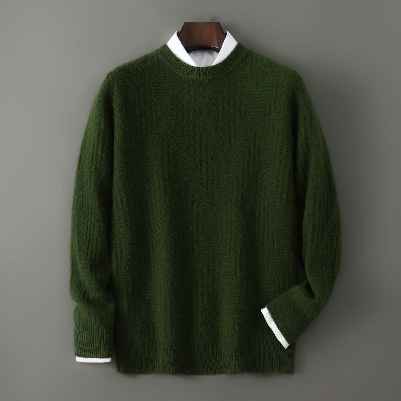Merino Wool Jacquard Sweater Men