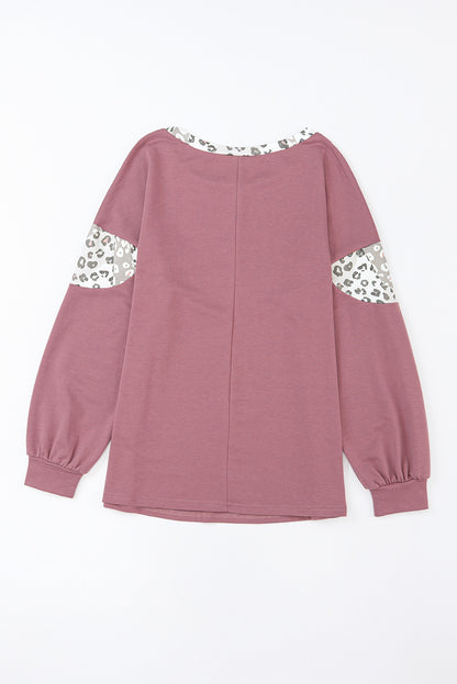 Leopard Animal Print Patchwork Top