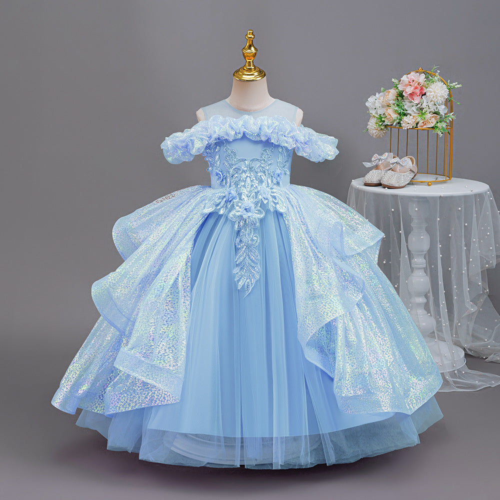 Children Sequin Princess Dress