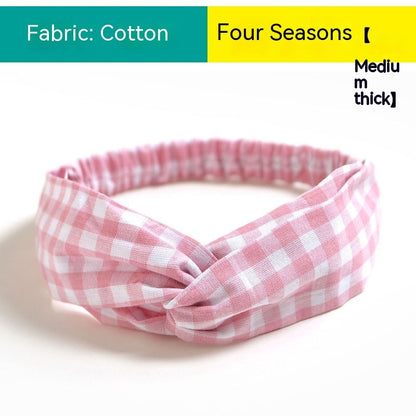 Elastische gekruiste chiffon hoofdband in Boheemse stijl