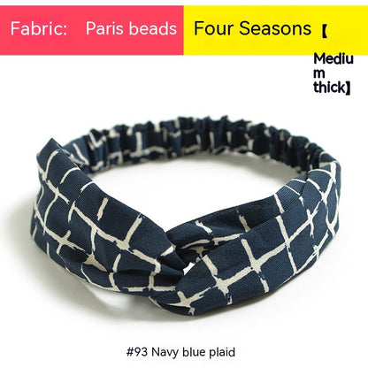 Elastische gekruiste chiffon hoofdband in Boheemse stijl