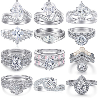 Stapelbare ring van sterling zilver met zirkonia