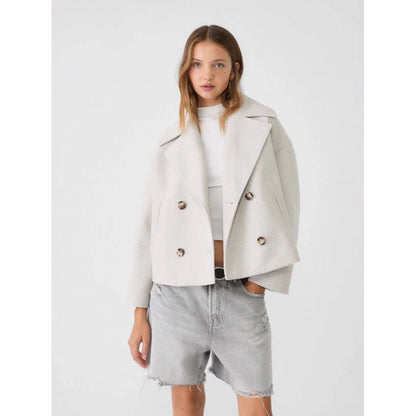 Amerikaans Double-breasted Revers Oversized Blazerjas