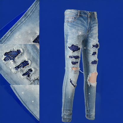 High-Street Trendy Distressed Jeans