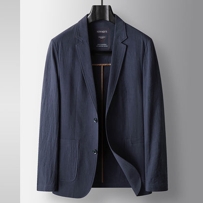 Men's single-breasted cotton casual jacket